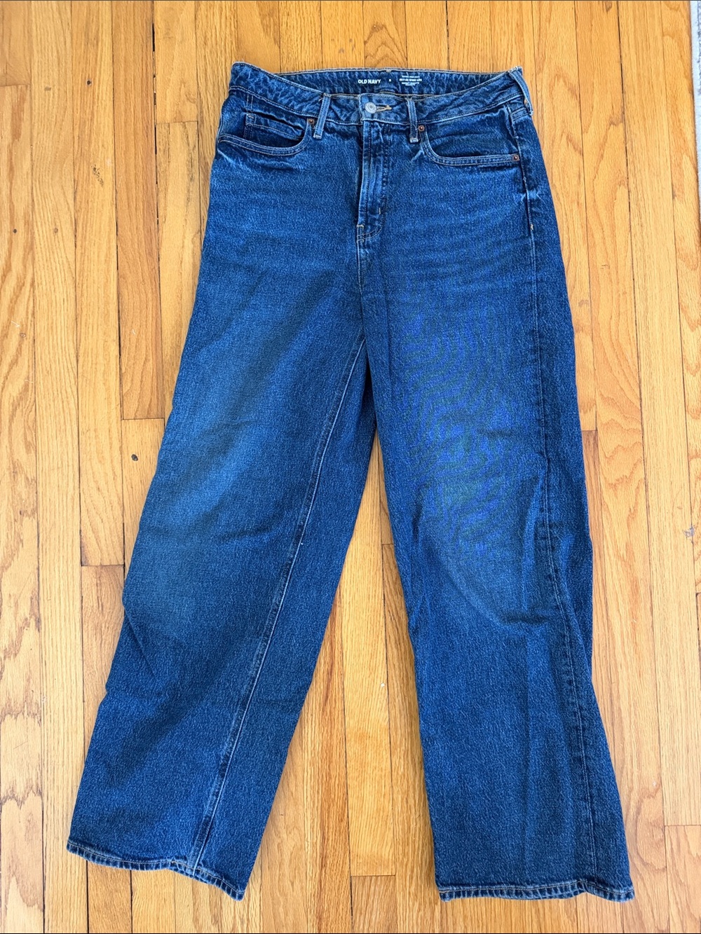 Wide Leg Women's Jeans in Dark Blue